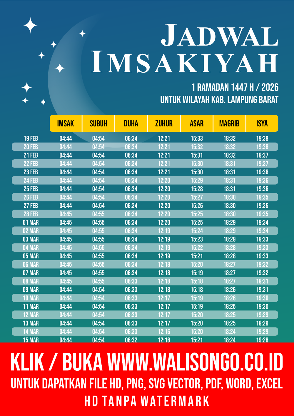 Desain Jadwal imsak Kab. Lampung Barat 2026