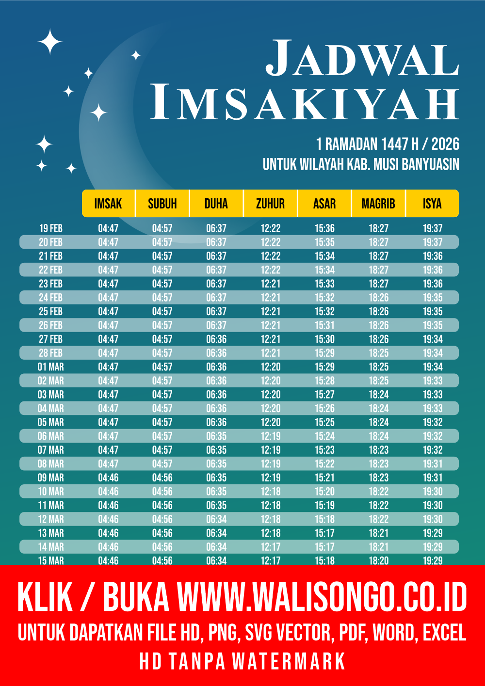 Desain Jadwal imsak Kab. Musi Banyuasin 2026