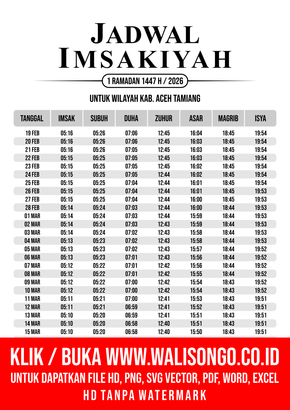 Desain Jadwal imsak Kab. Aceh Tamiang 2026