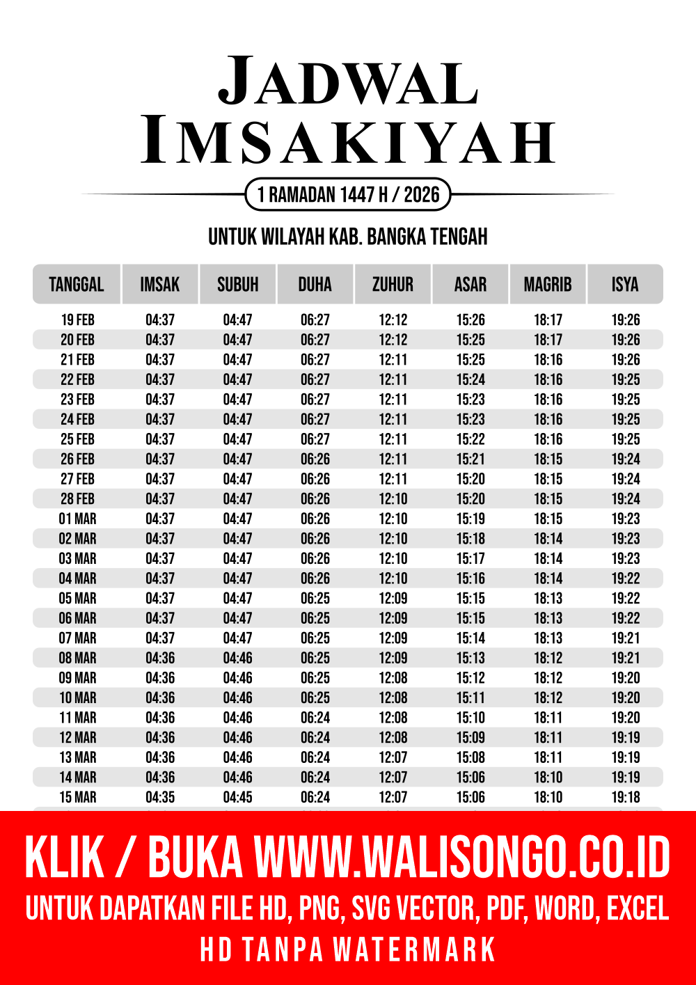 Desain Jadwal imsak Kab. Bangka Tengah 2026