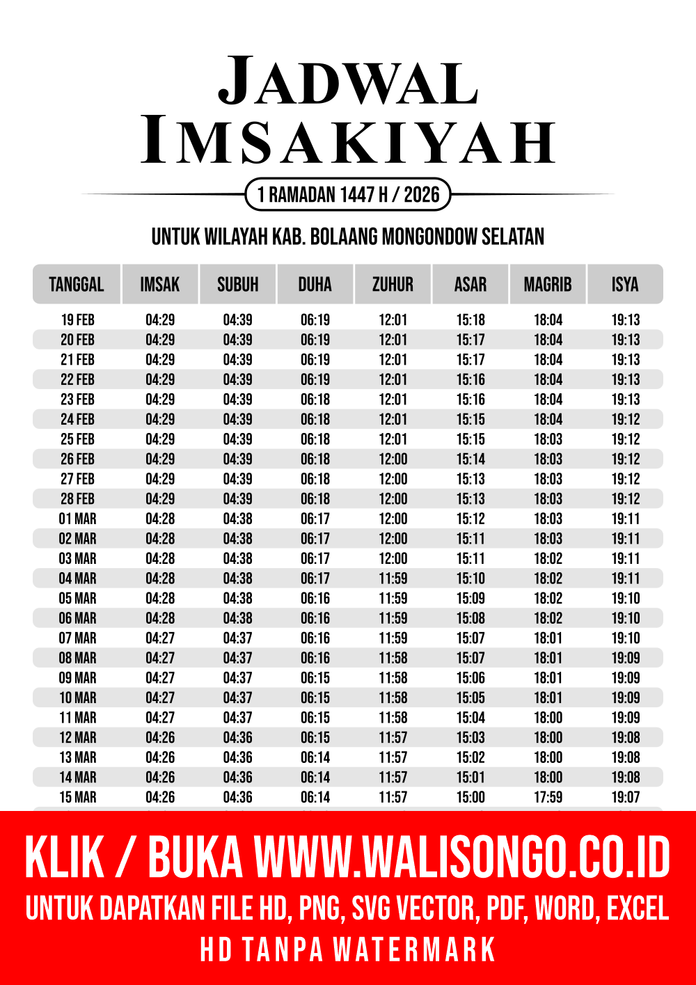 Desain Jadwal imsak Kab. Bolaang Mongondow Selatan 2026