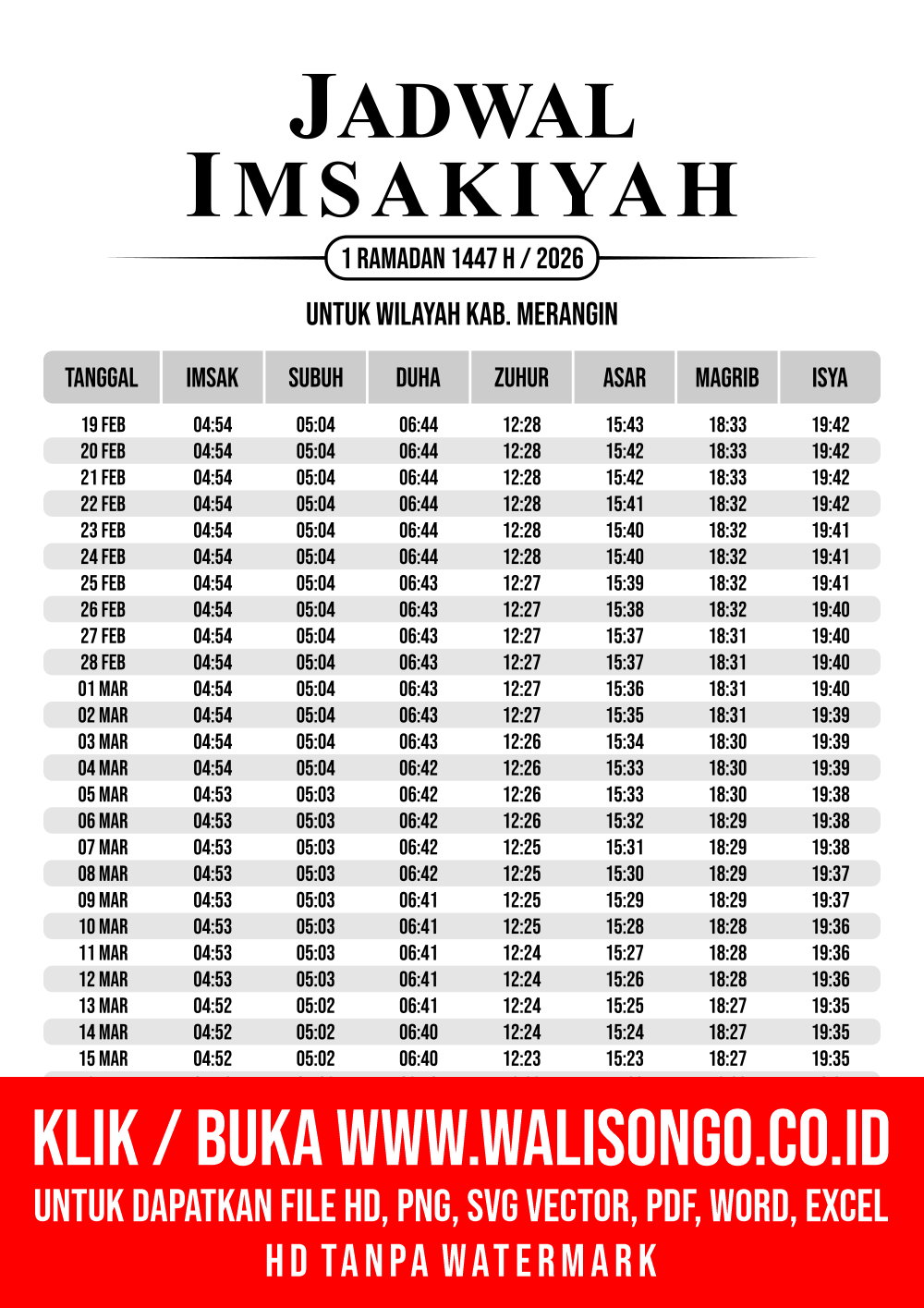 Desain Jadwal imsak Kab. Merangin 2026