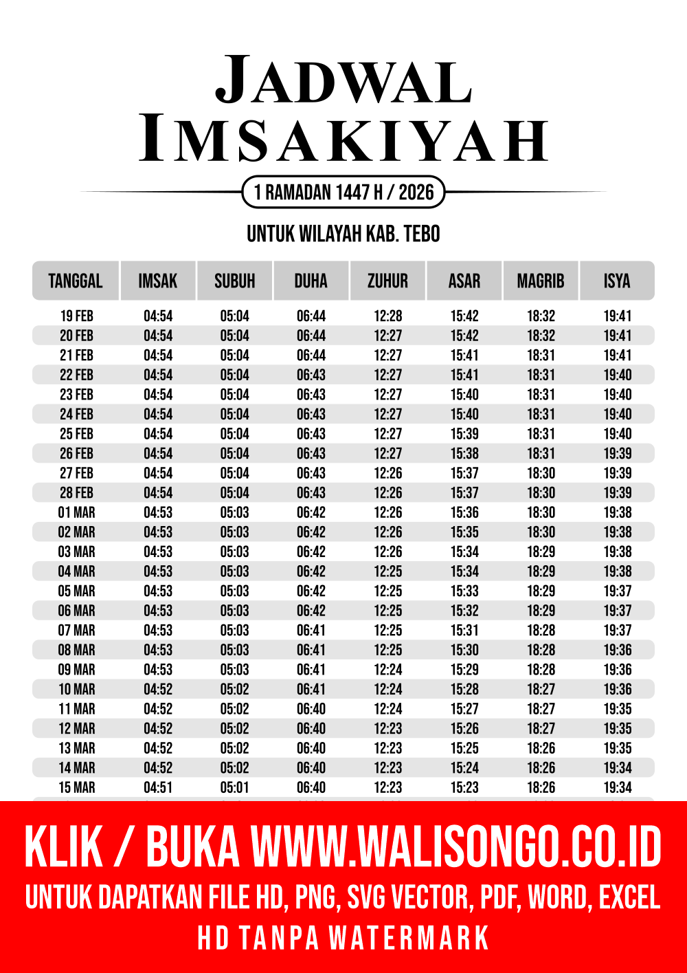 Desain Jadwal imsak Kab. Tebo 2026
